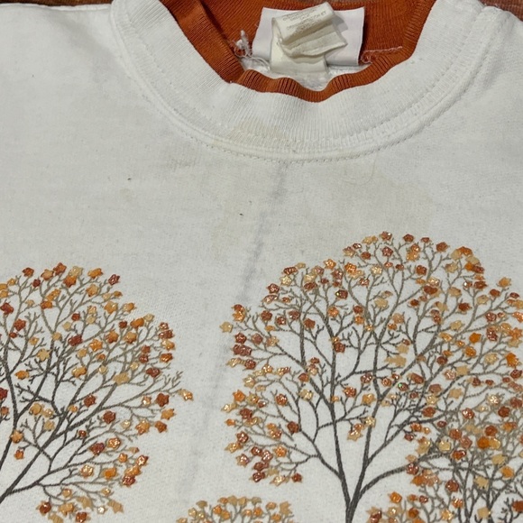 Vintage 1990s Fall Foliage Autumn 90s Crewneck Pullover Jumper Sweatshirt - Picture 3 of 6